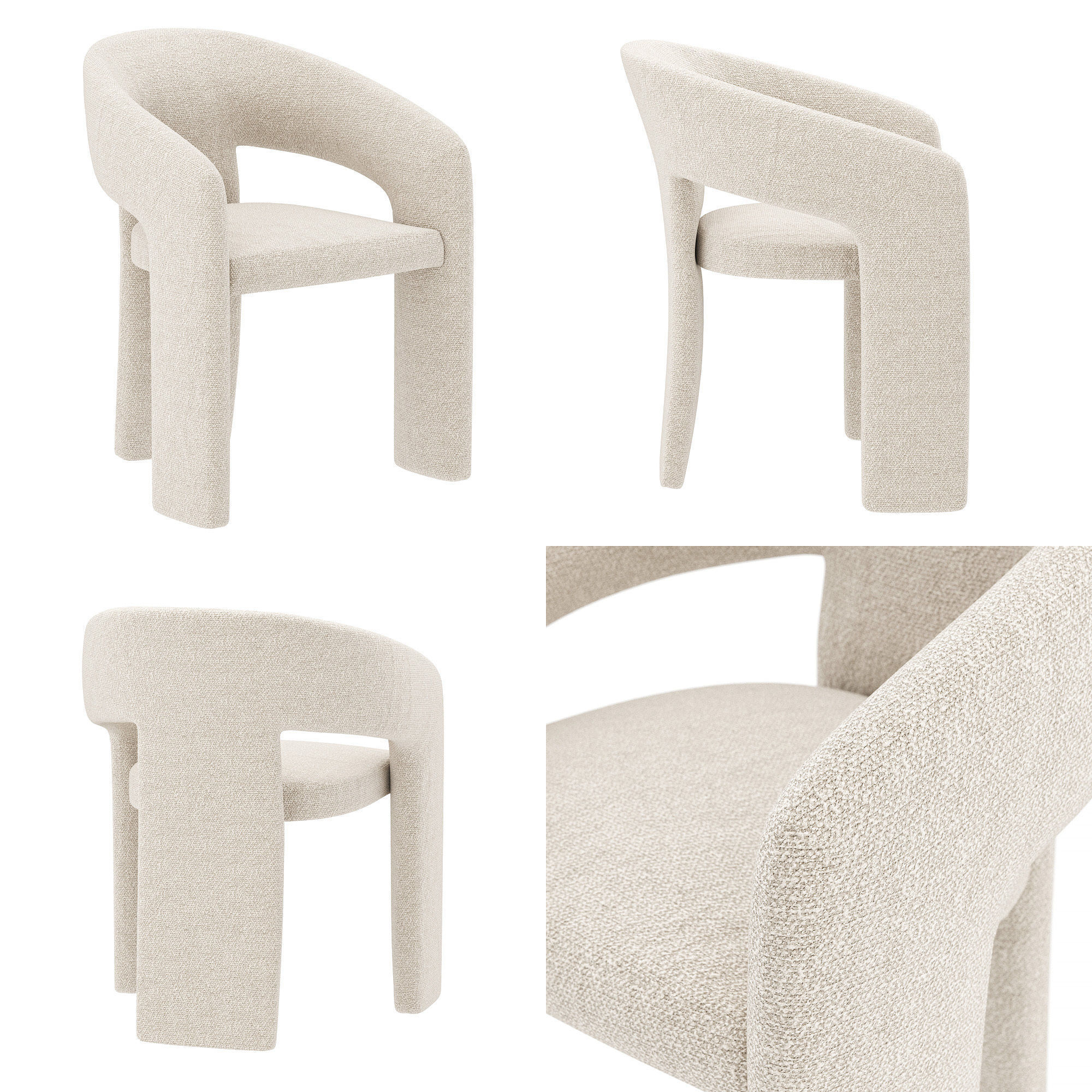 Nuevo Anise Dining Chair and Occasional Chair 3D model_6