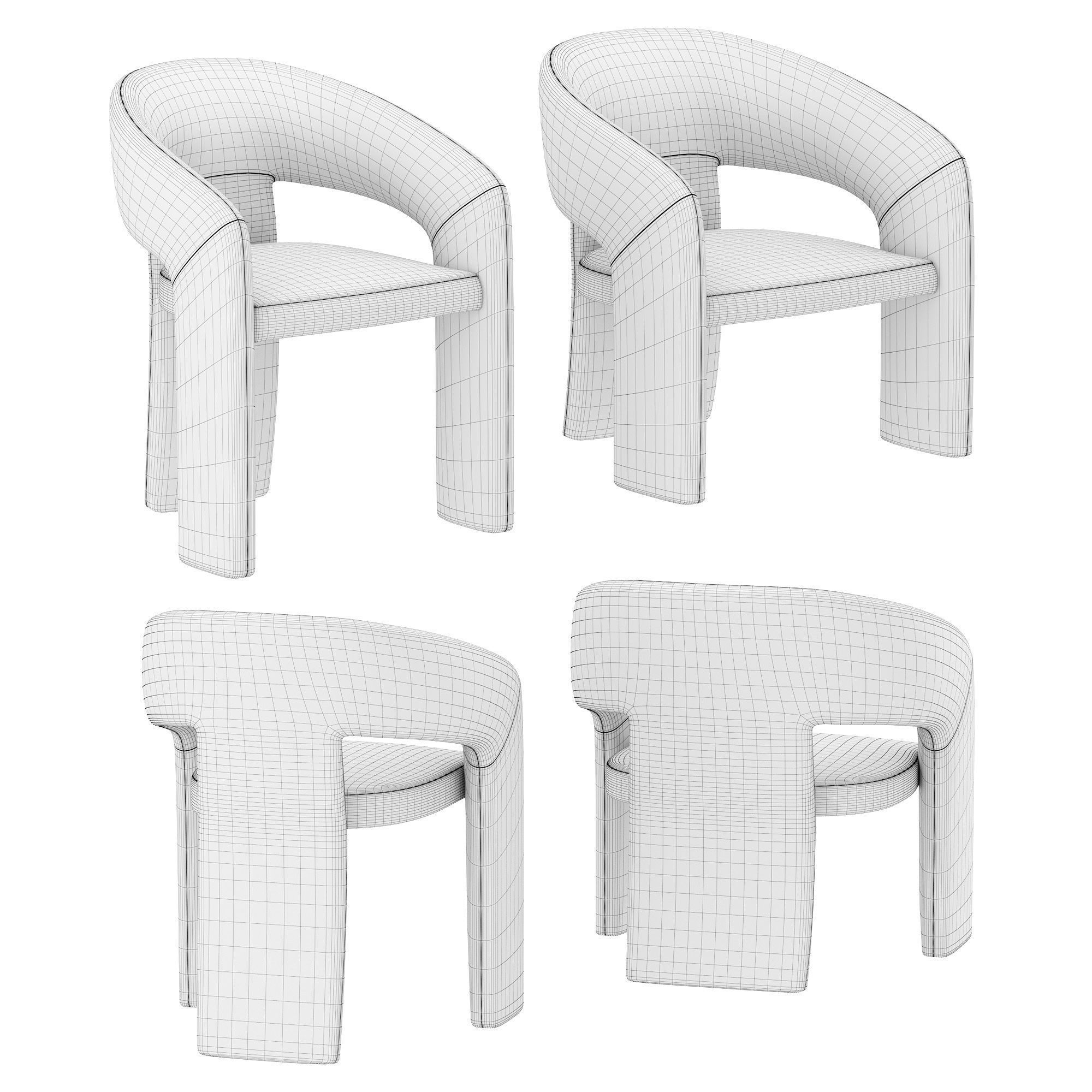 Nuevo Anise Dining Chair and Occasional Chair 3D model_10