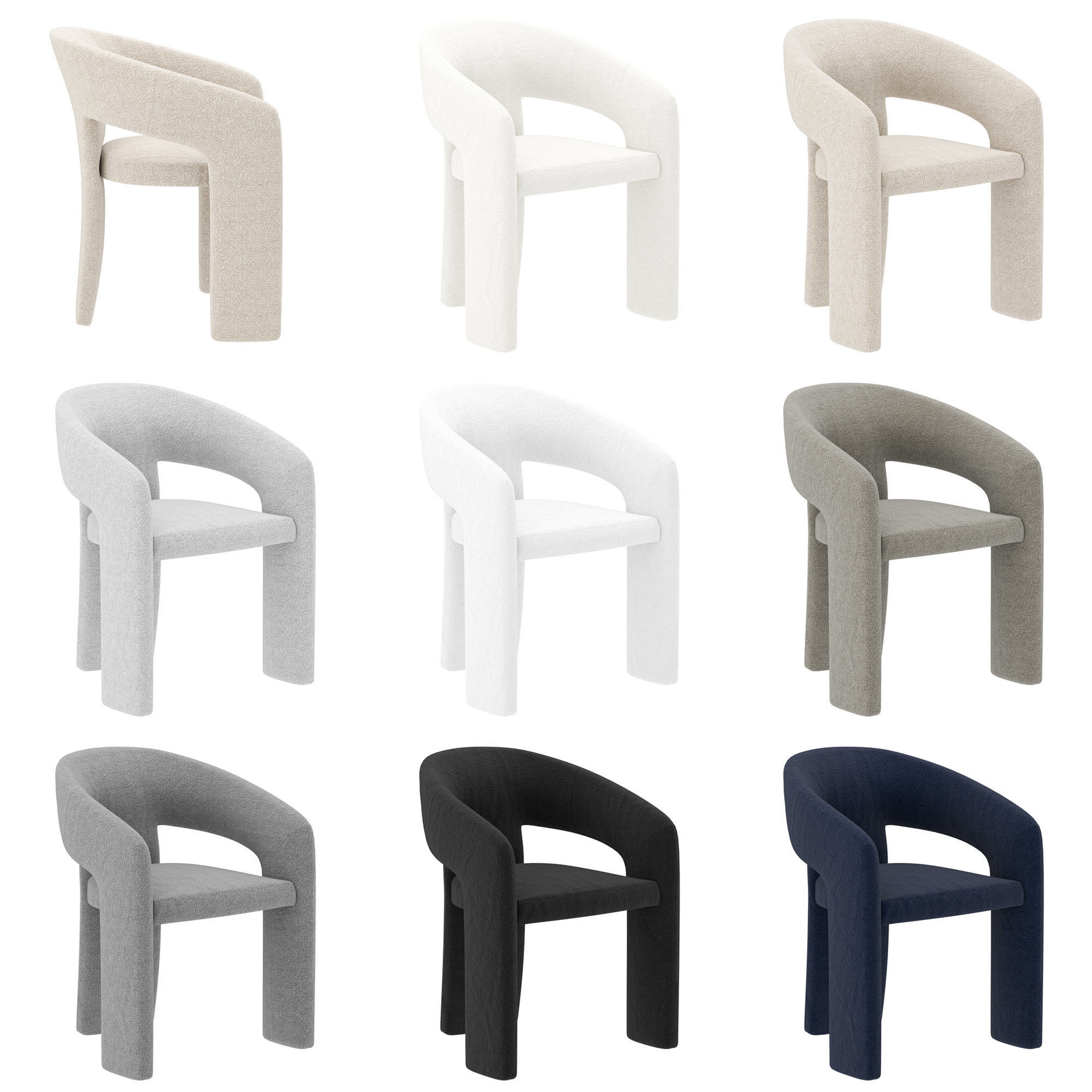 Nuevo Anise Dining Chair and Occasional Chair 3D model_3