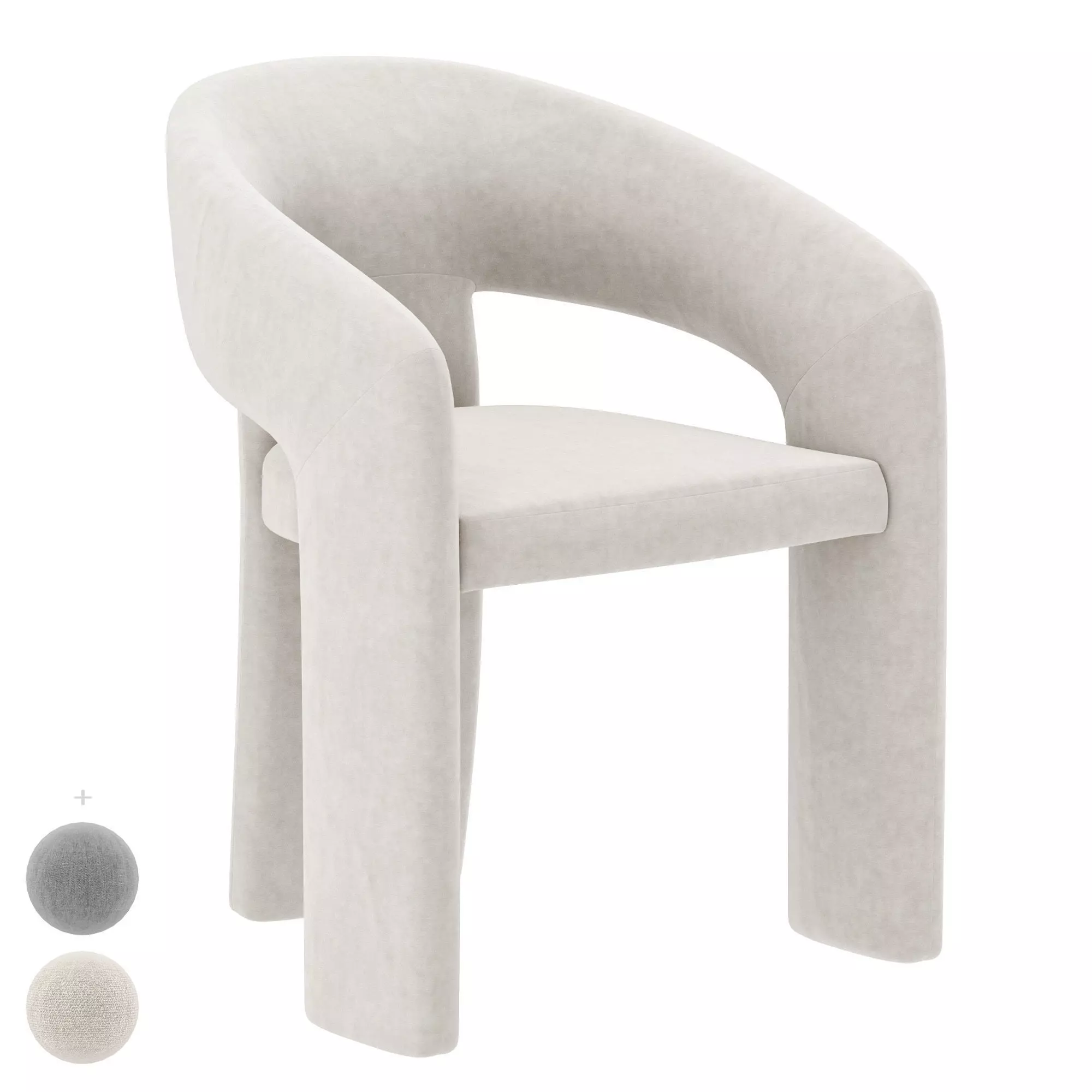 Nuevo Anise Dining Chair and Occasional Chair 3D model_0