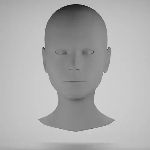 Female head base mesh 3 3D model