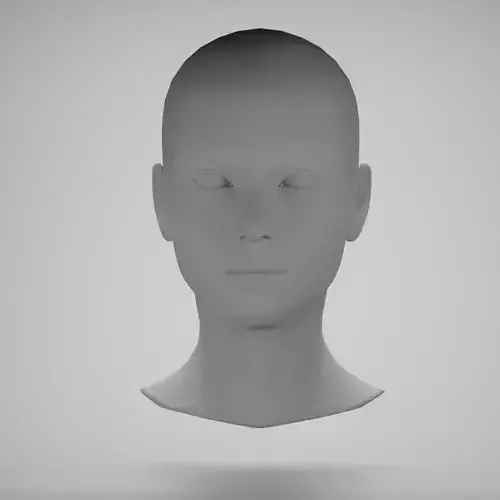 Female head base mesh 7 3D model