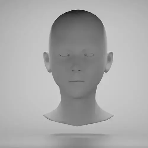 Female head base mesh 8 3D model