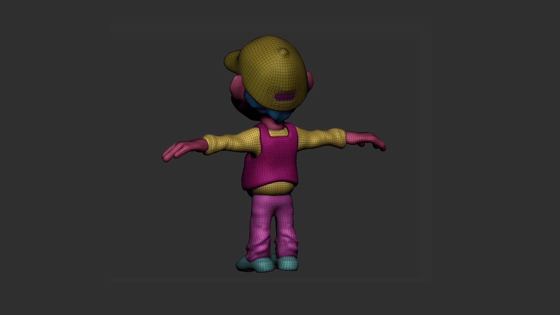 Boy Cartoon  Low-poly 3D model_8