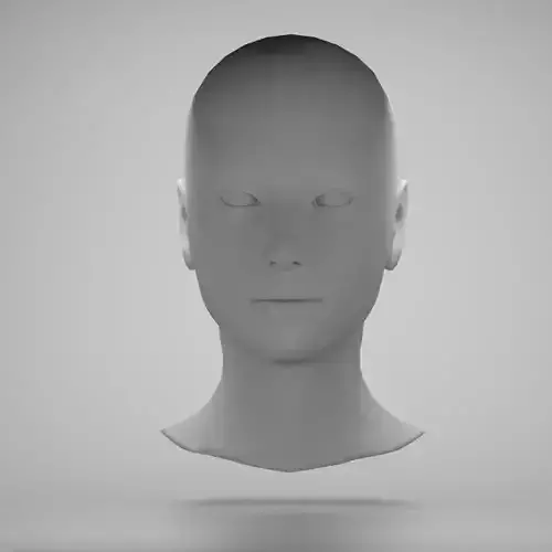 Female head base mesh 13 3D model