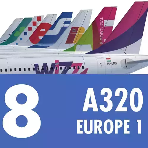A320 Collection Eight Europe Airlines 1 3D model