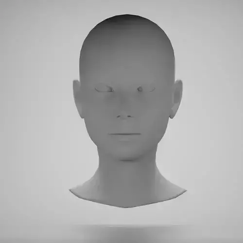 Female head base mesh 14 3D model