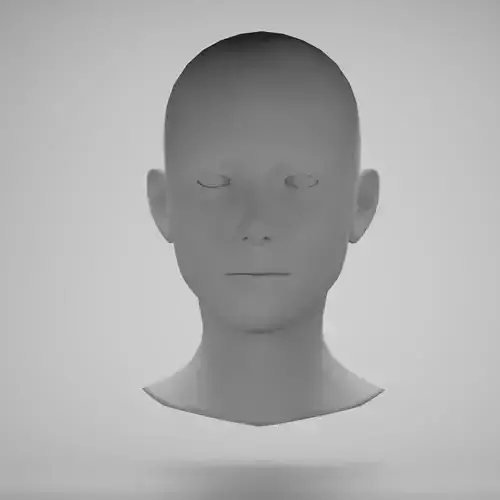Female head base mesh 16 3D model