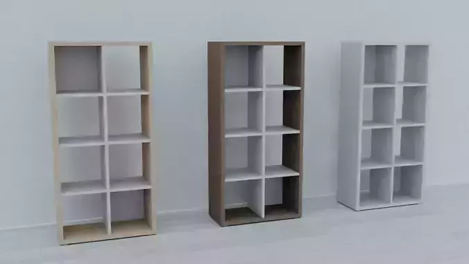 Shelving HALDAGER 8 Jysk Low-poly 3D model