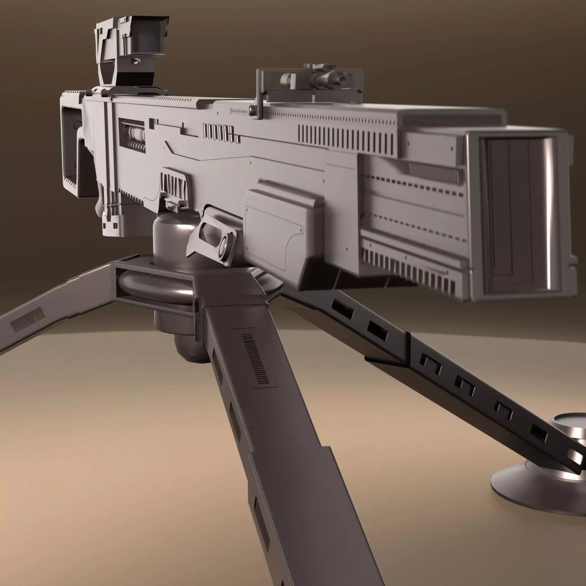 Sci-Fi Snipe 3D model_0