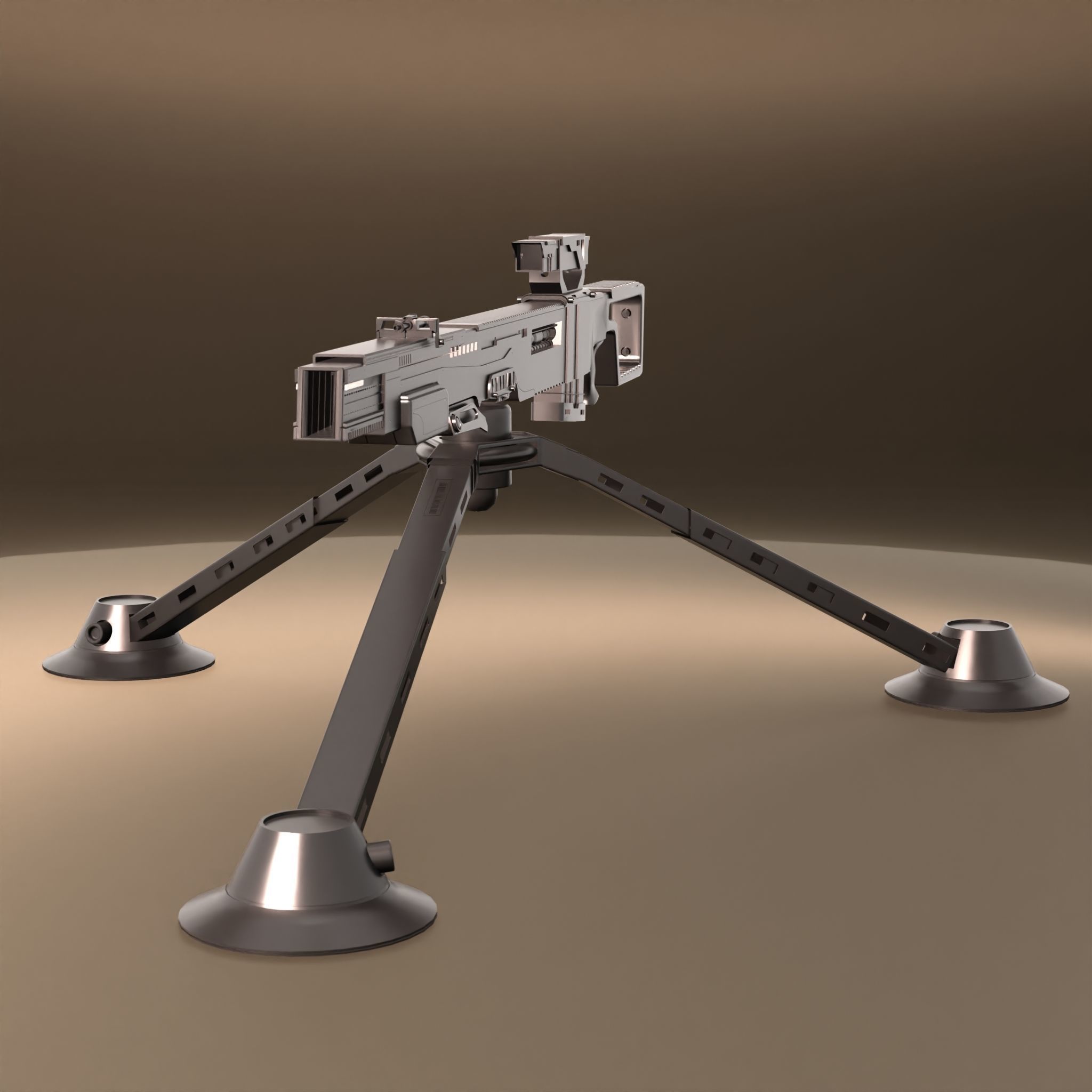 Sci-Fi Snipe 3D model_2