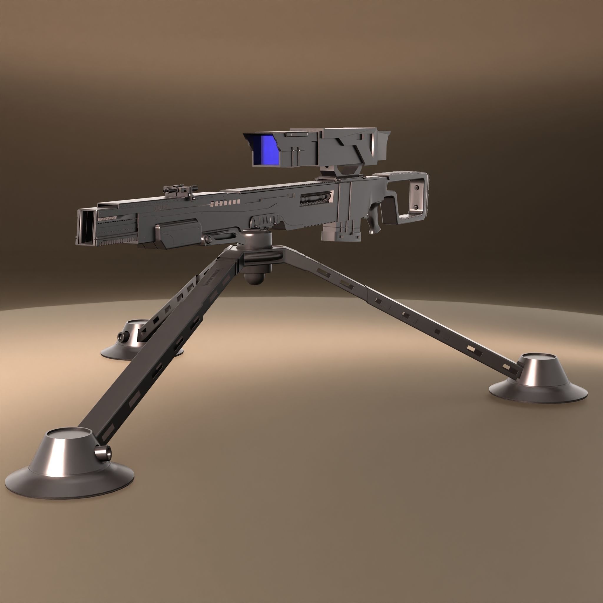 Sci-Fi Snipe 3D model_1