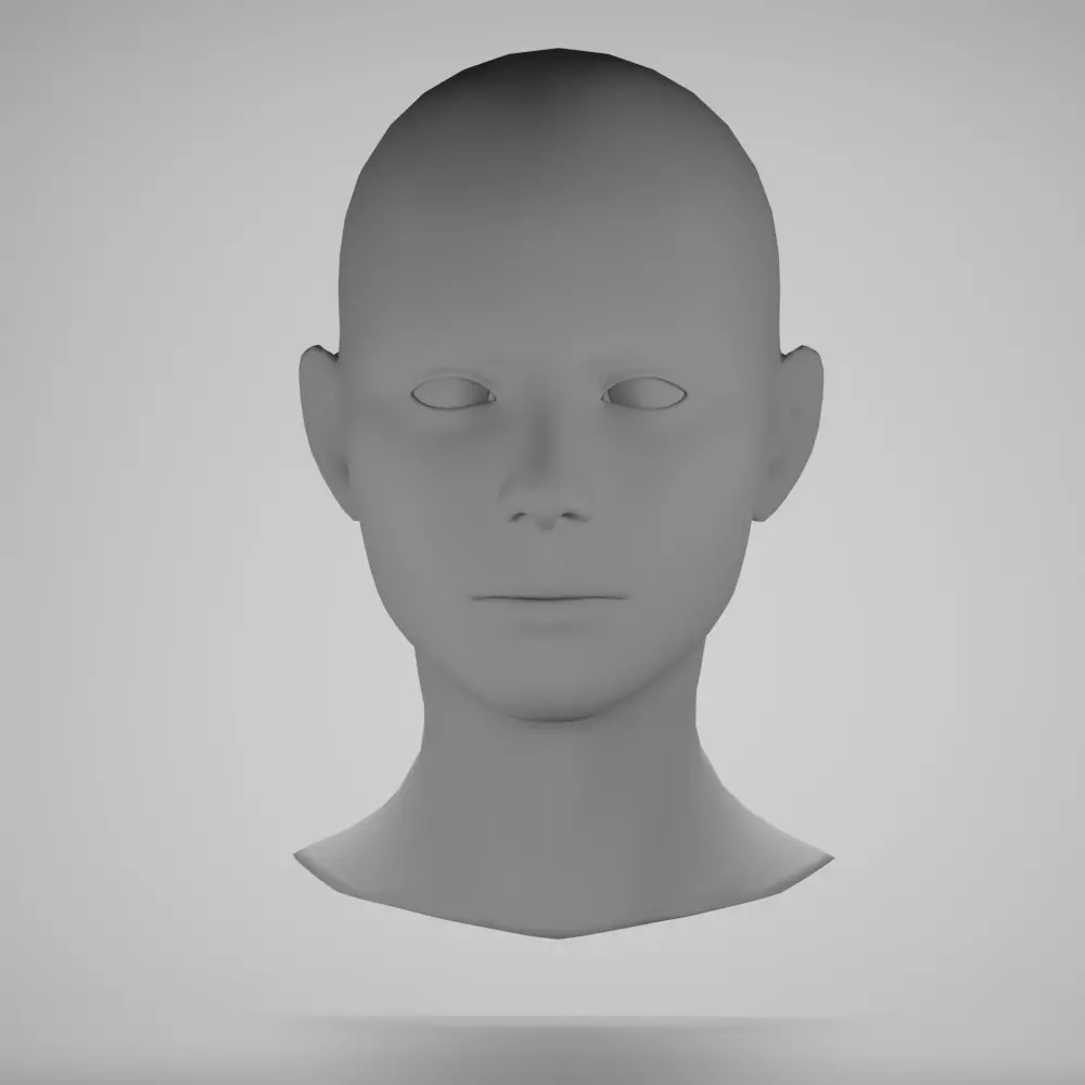 Head Base Model Female head base mesh 20 3D model | CGTrader