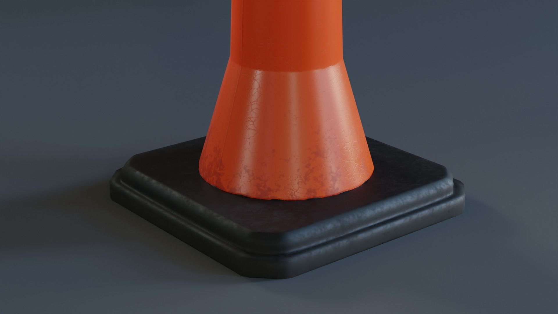 Cone Balizador T Low-poly 3D model_2
