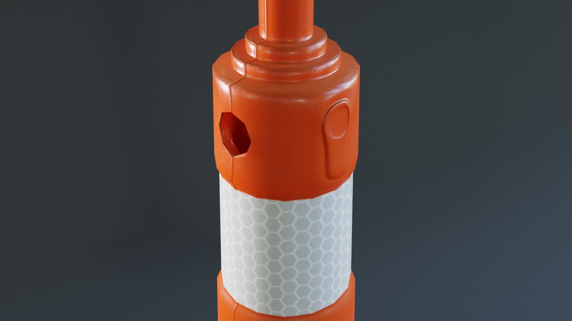 Cone Balizador T Low-poly 3D model_4