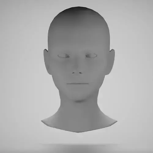 Female head base mesh 24 3D model