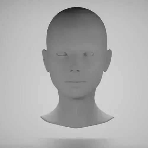 Female head base mesh 25 3D model