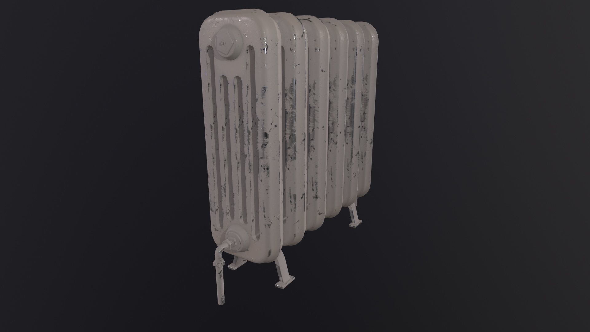 Old radiator 3D Model Low-poly 3D model_4