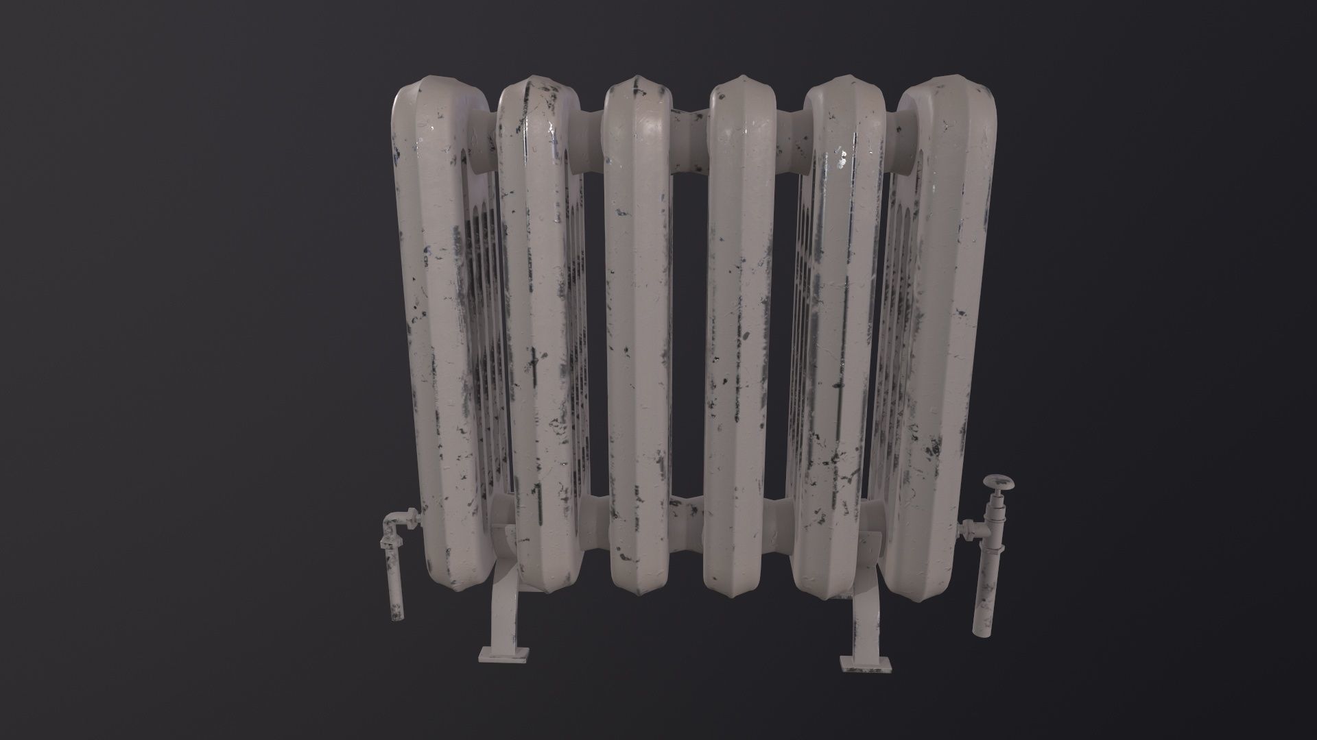 Old radiator 3D Model Low-poly 3D model_2