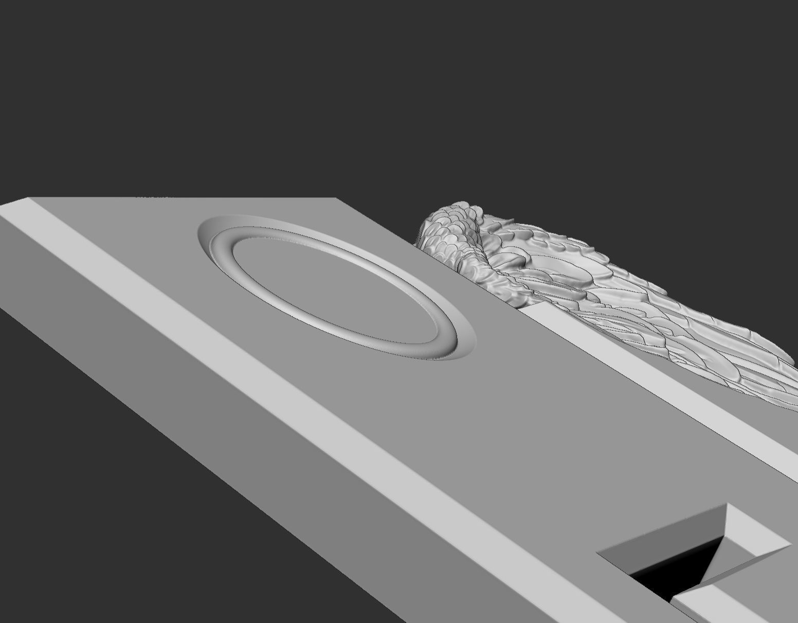 Memorial Tombstone with cross 3D print model_14