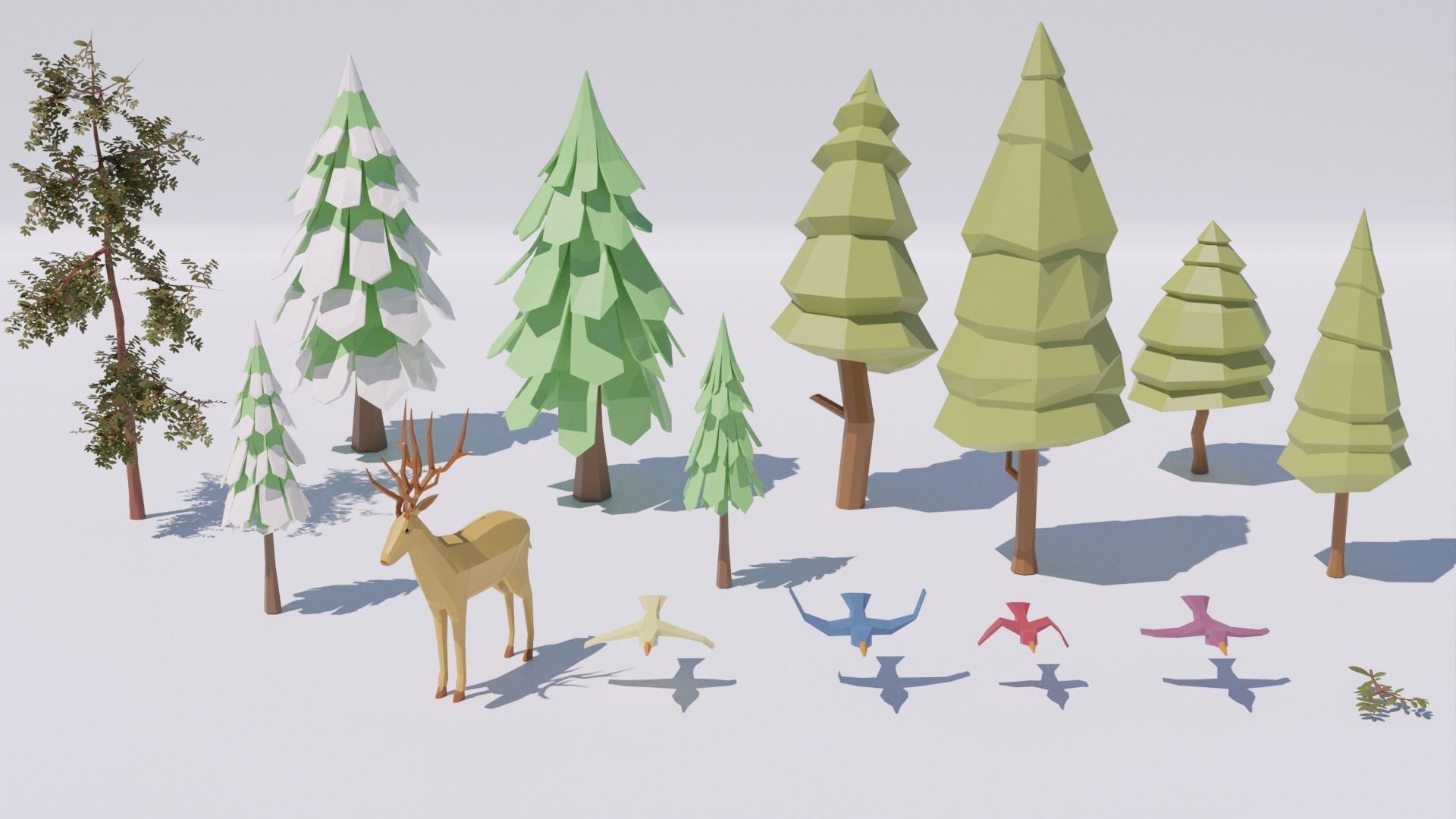 Pack 118 Nature Low-Poly Low-poly 3D model_5