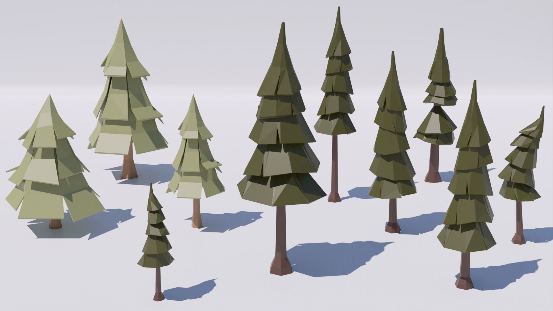 Pack 118 Nature Low-Poly Low-poly 3D model_4