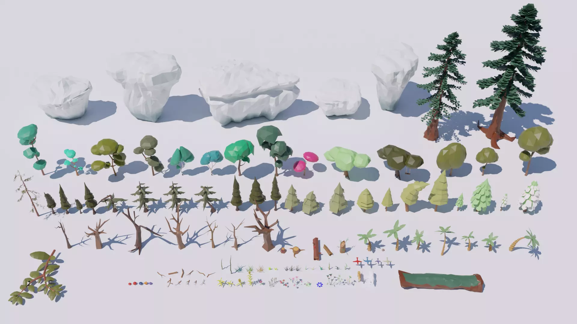 Pack 118 Nature Low-Poly Low-poly 3D model_0