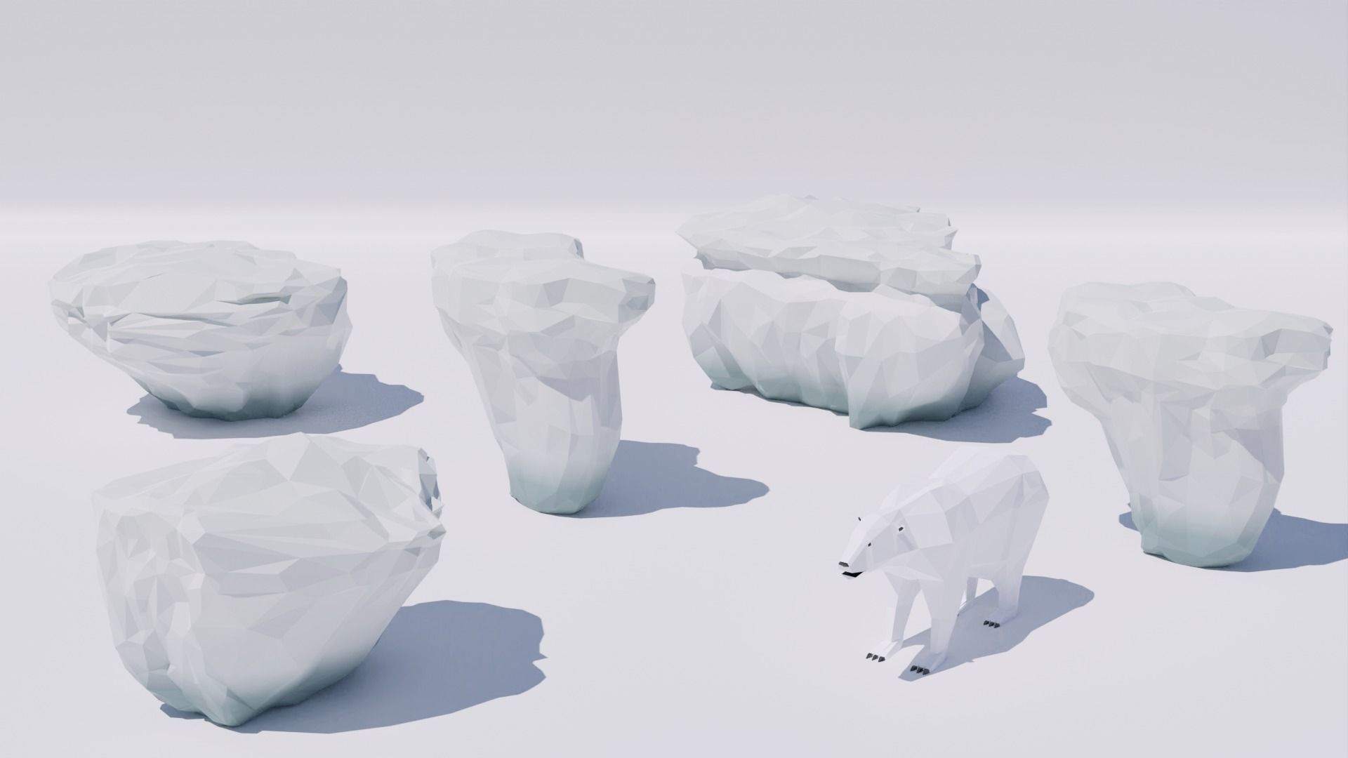 Pack 118 Nature Low-Poly Low-poly 3D model_10