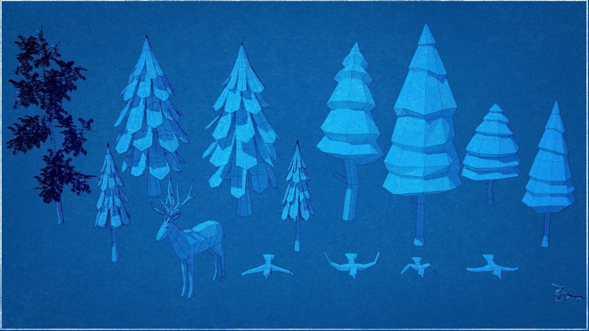 Pack 118 Nature Low-Poly Low-poly 3D model_15