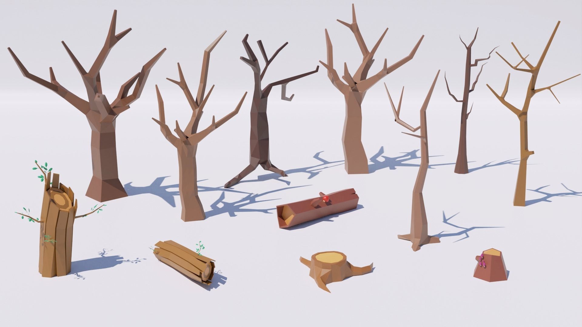 Pack 118 Nature Low-Poly Low-poly 3D model_8