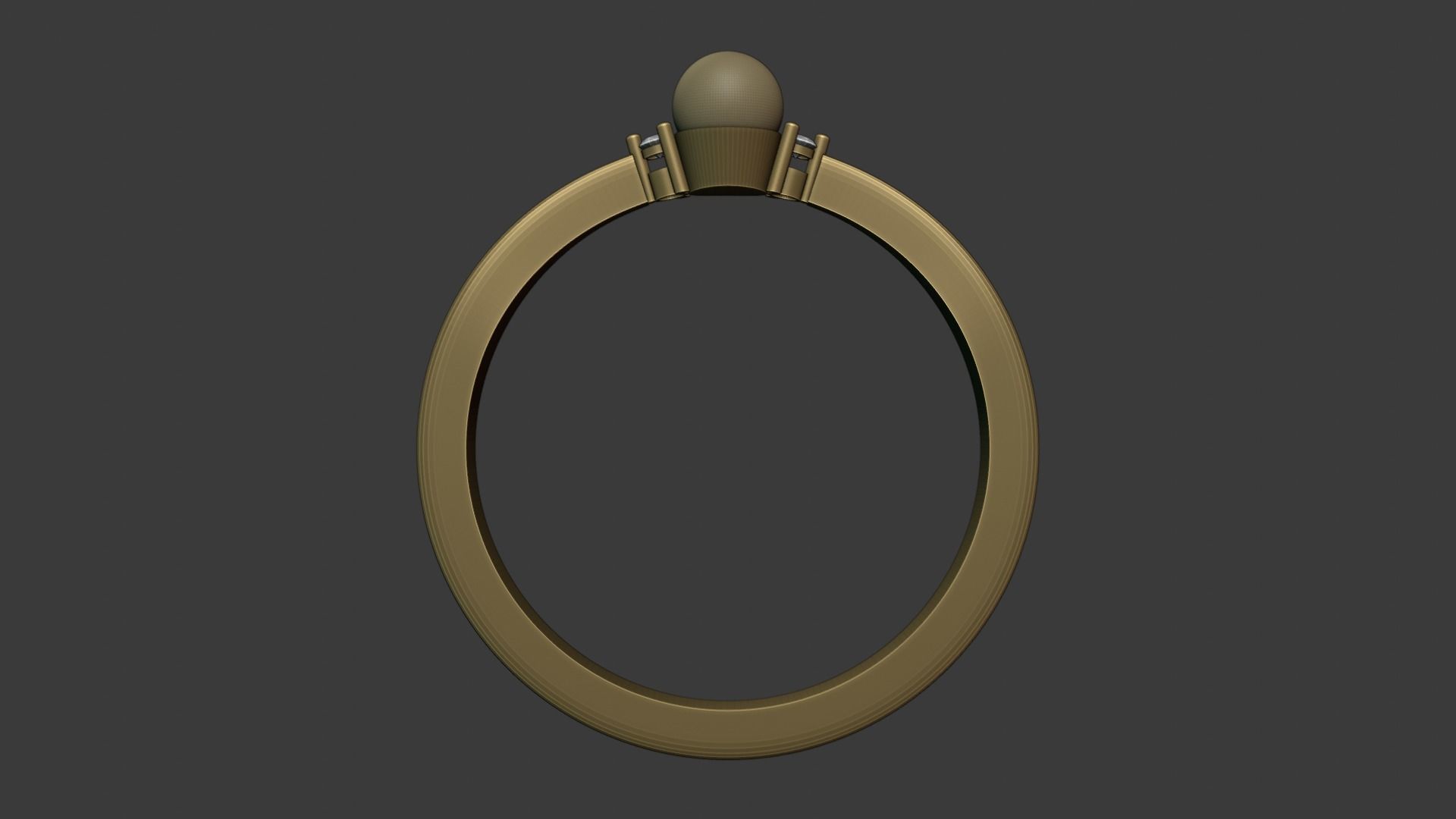 Ring with diamonds 3D print model_5