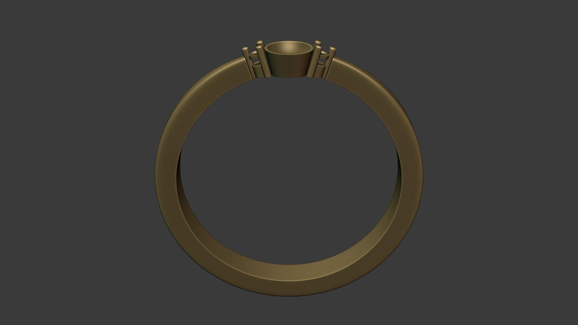 Ring with diamonds 3D print model_8