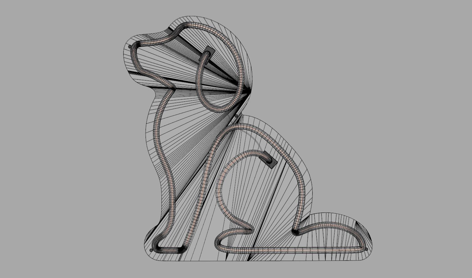 Dog 1 - Neon Sign 3D model_5