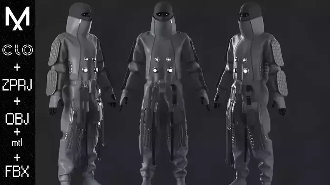 Fantastic  Outfit Male OBJ mtl FBX ZPRJ