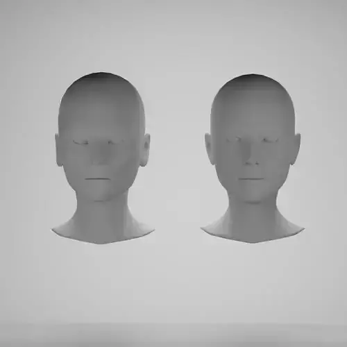 Female head base mesh 3D Model Collection