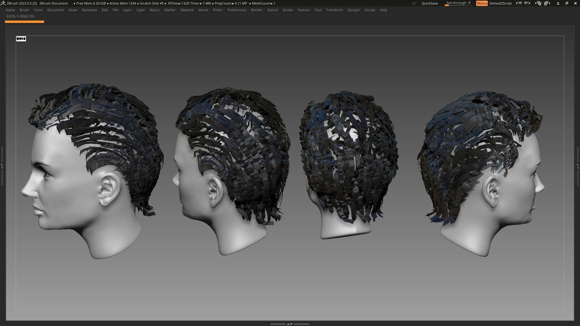 Beautiful Sexy Charismatic Woman Girl Head Female Base Mesh 3D model_5