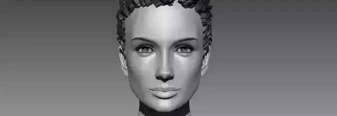 Beautiful Sexy Charismatic Woman Girl Head Female Base Mesh 3D model Beautiful Sexy Charismatic Woman Girl Head Female Base Mesh 3D model