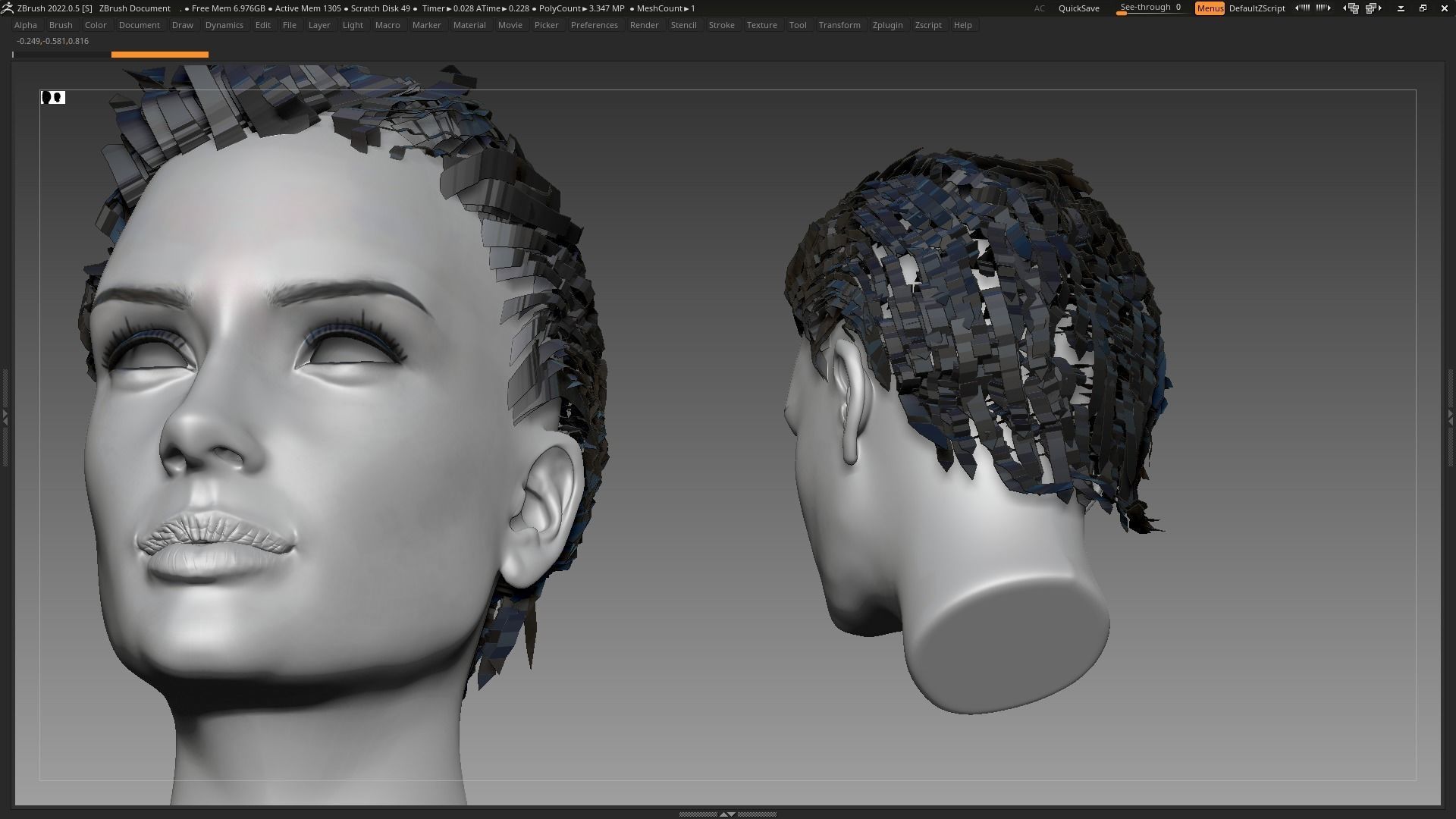 Beautiful Sexy Charismatic Woman Girl Head Female Base Mesh 3D model_6