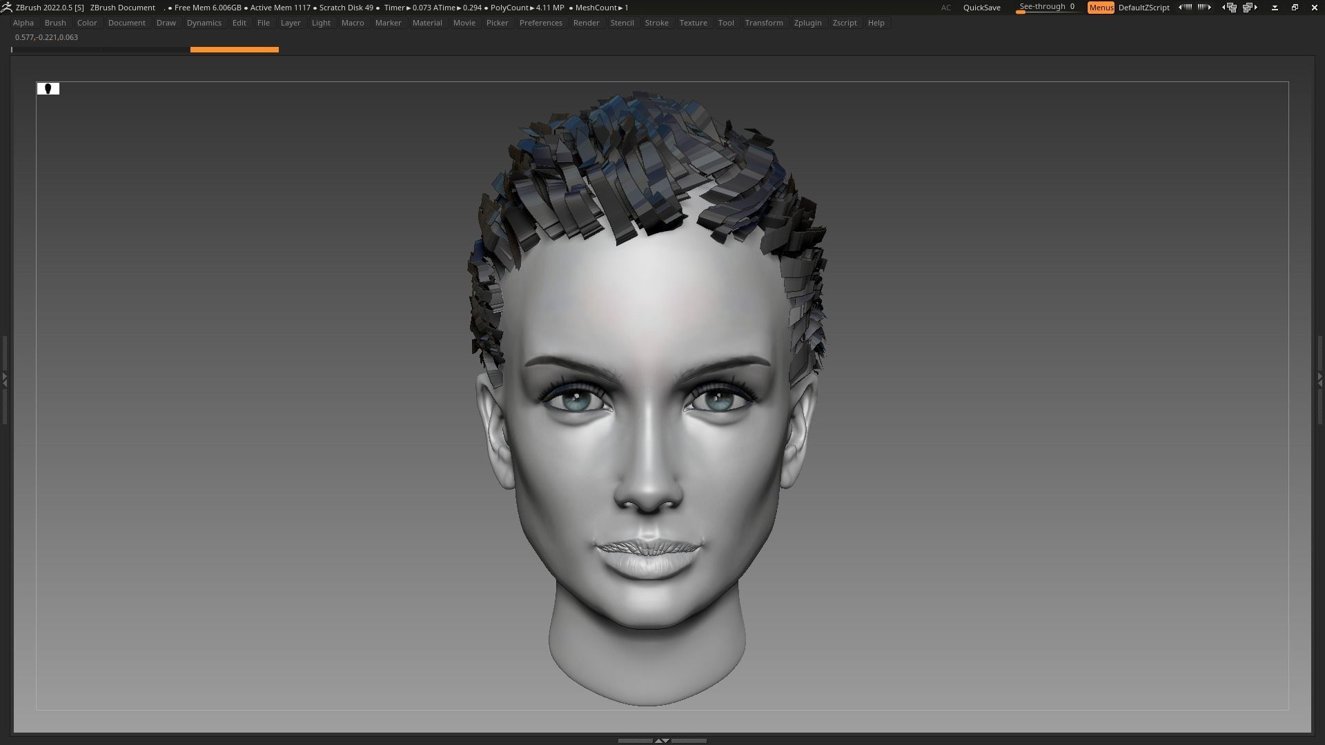 Beautiful Sexy Charismatic Woman Girl Head Female Base Mesh 3D model_1