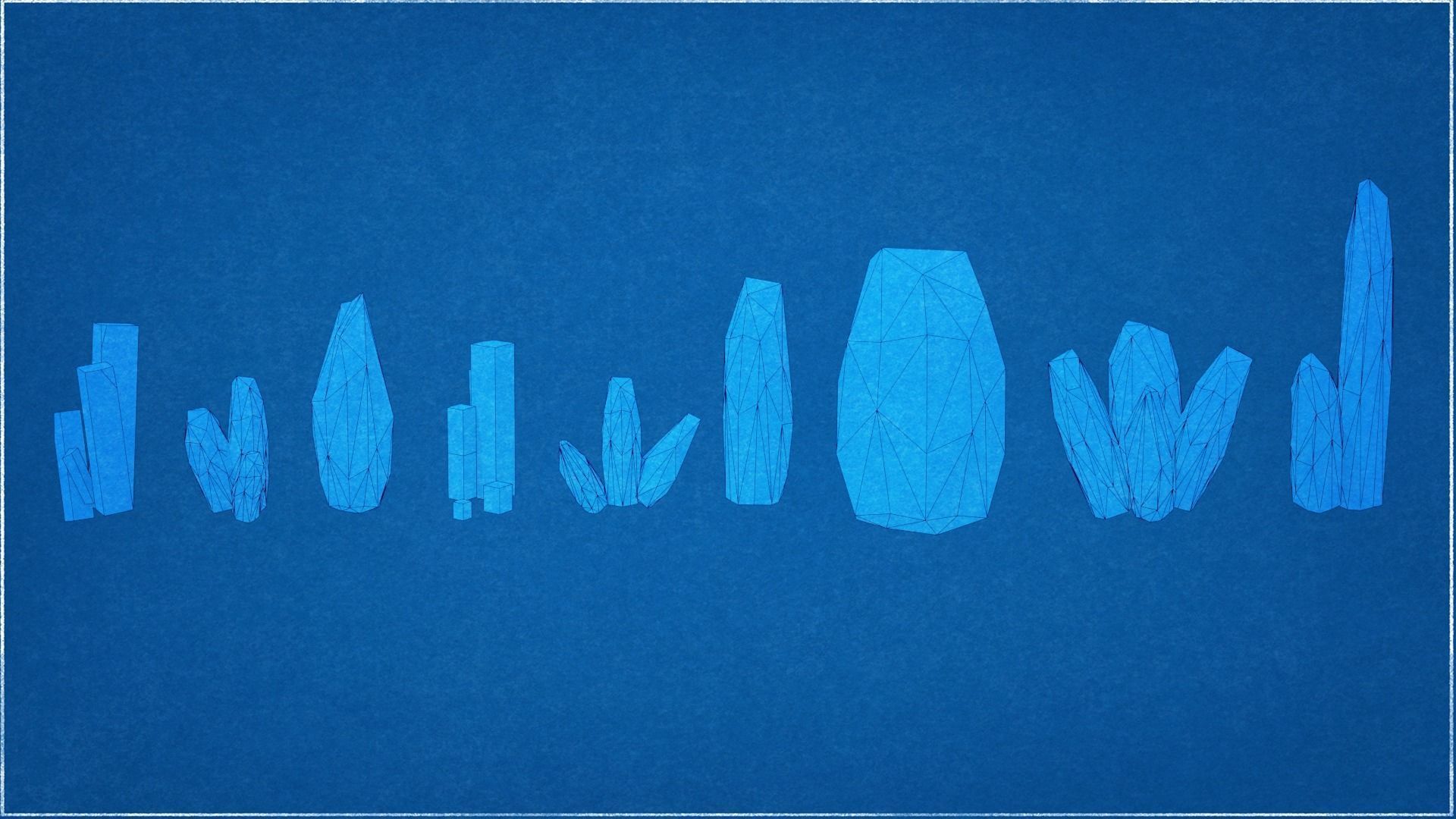 Pack 89 Rocks Low-Poly Low-poly 3D model_7