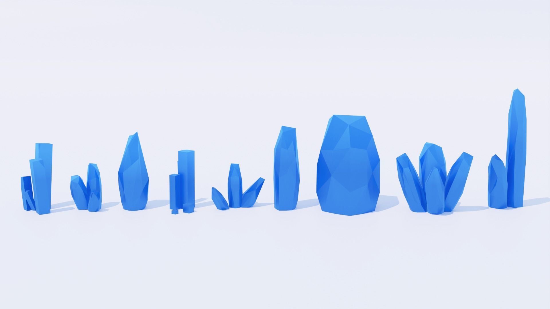 Pack 89 Rocks Low-Poly Low-poly 3D model_1