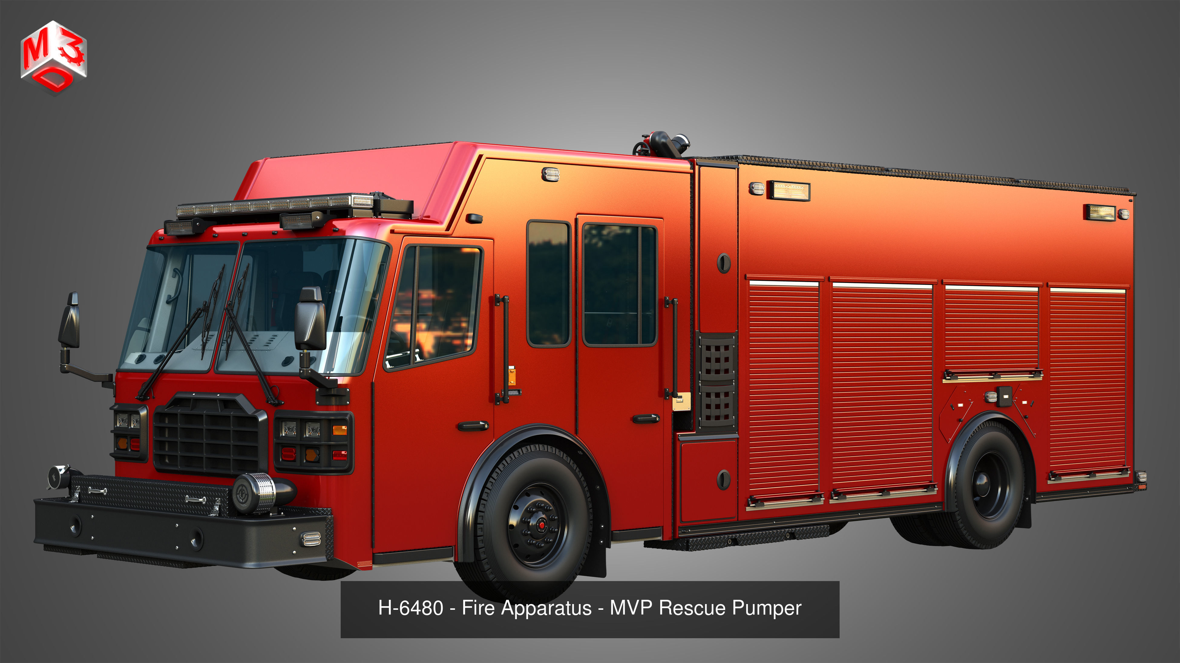 Ferrara Fire Apparatus - Fire Trucks  2 in 1 3D Model Collection_4