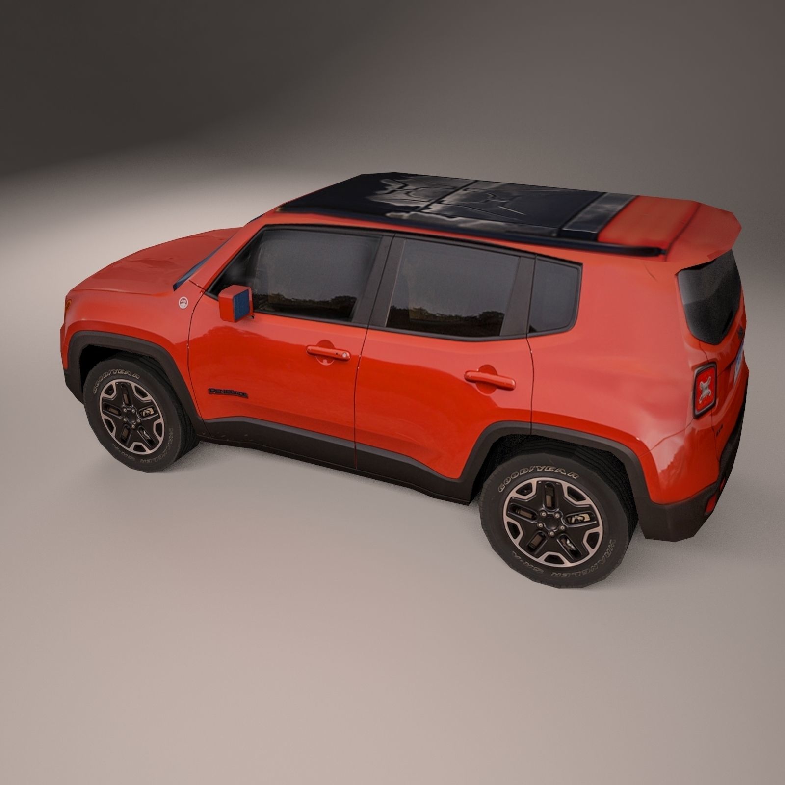 Jeep Renegade 2016 4X4 Low-poly 3D model_4