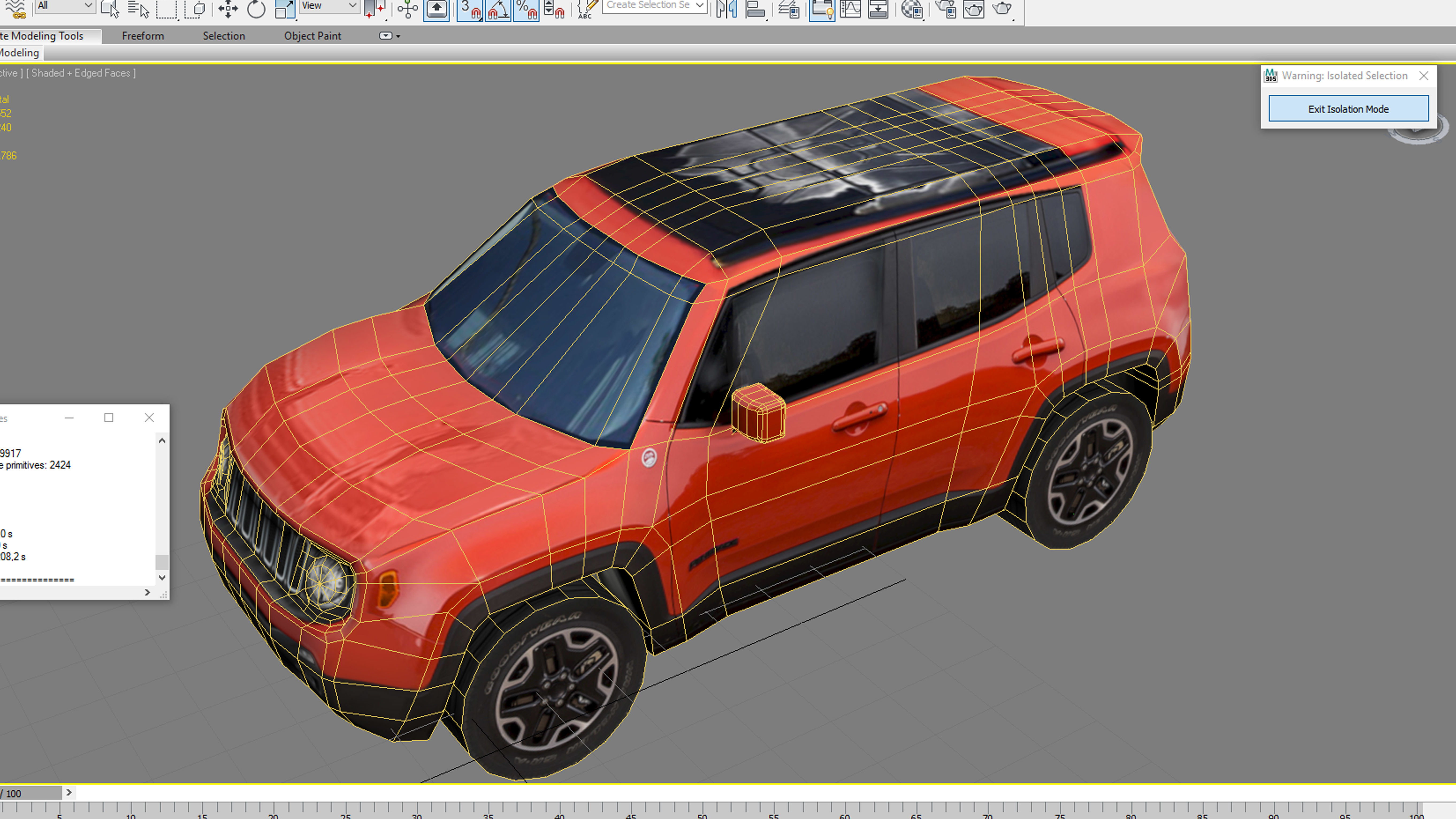 Jeep Renegade 2016 4X4 Low-poly 3D model_7