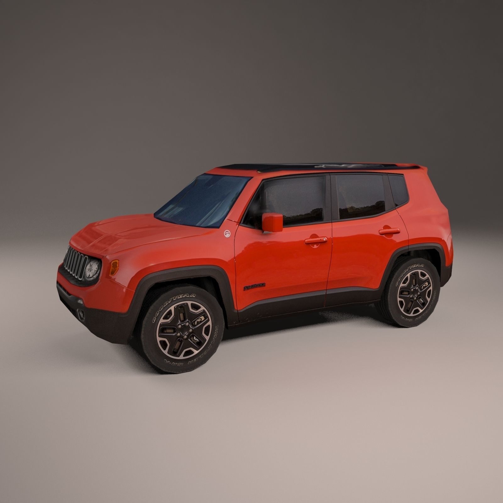 Jeep Renegade 2016 4X4 Low-poly 3D model_1