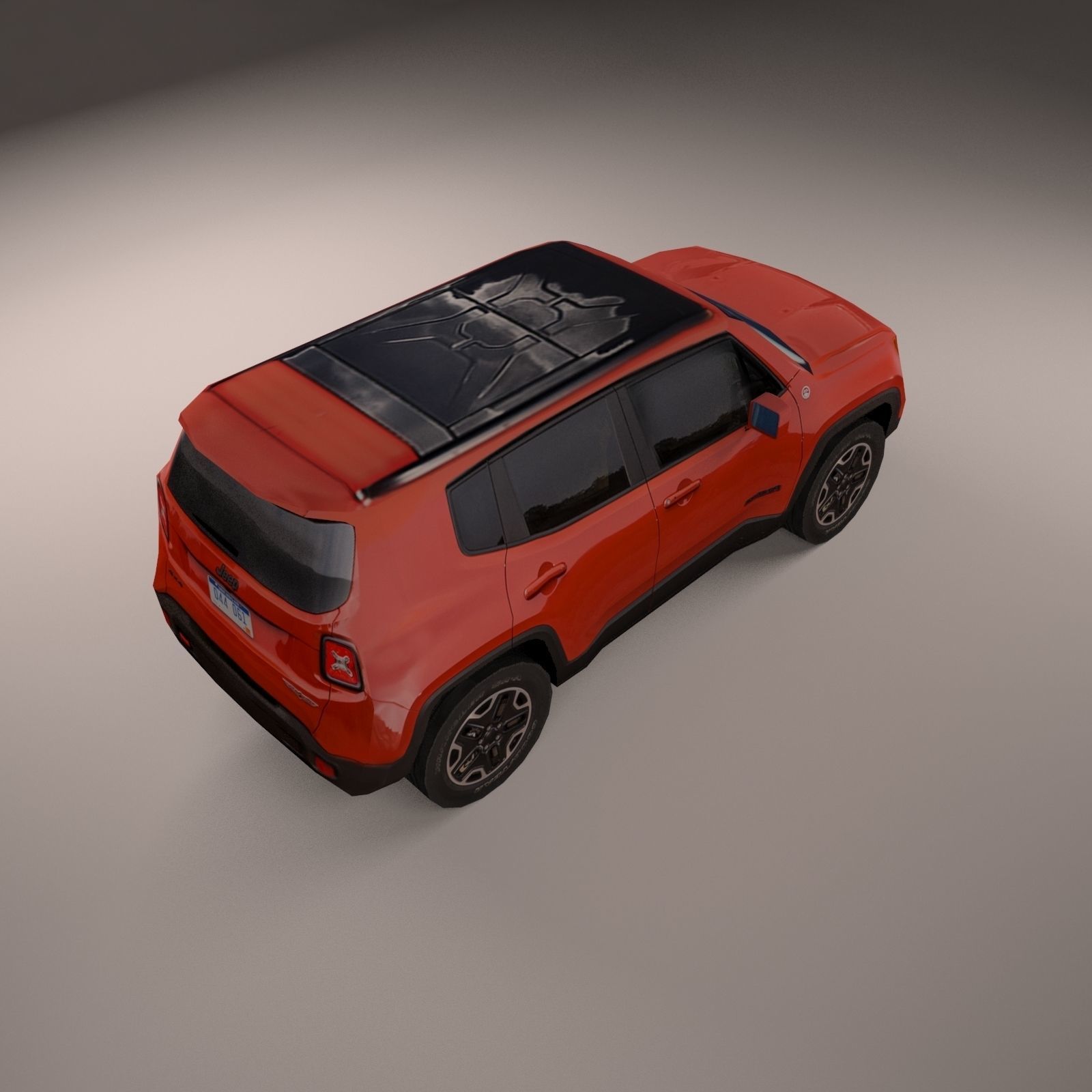 Jeep Renegade 2016 4X4 Low-poly 3D model_6