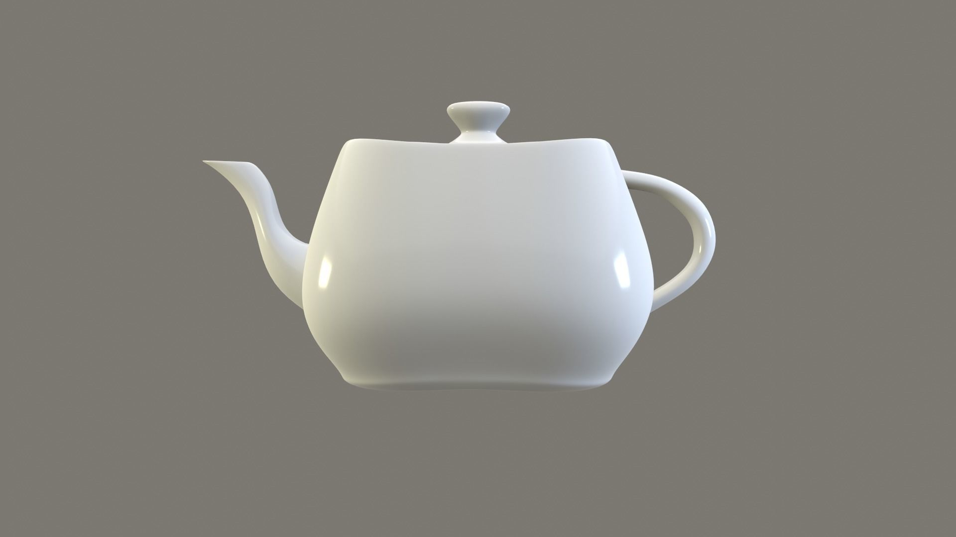 White Porcelain Teapot Free 3D model_28