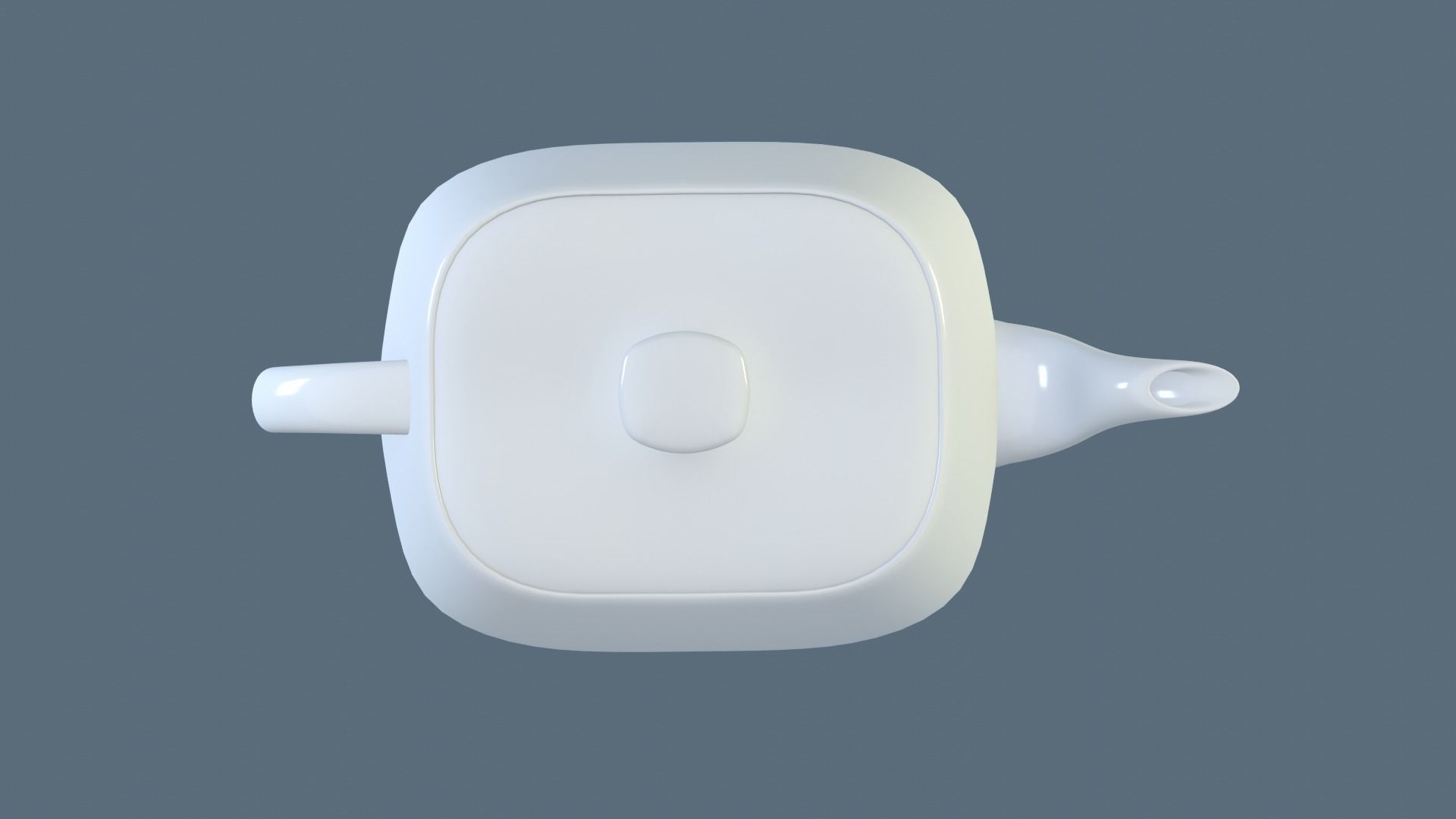 White Porcelain Teapot Free 3D model_22