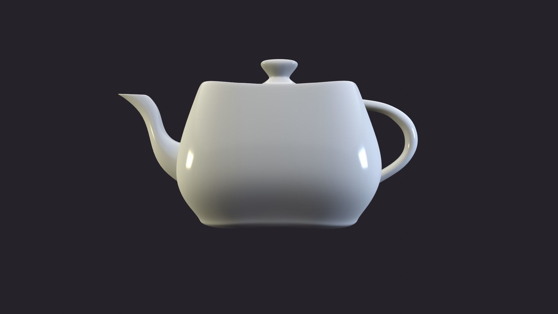 White Porcelain Teapot Free 3D model_31