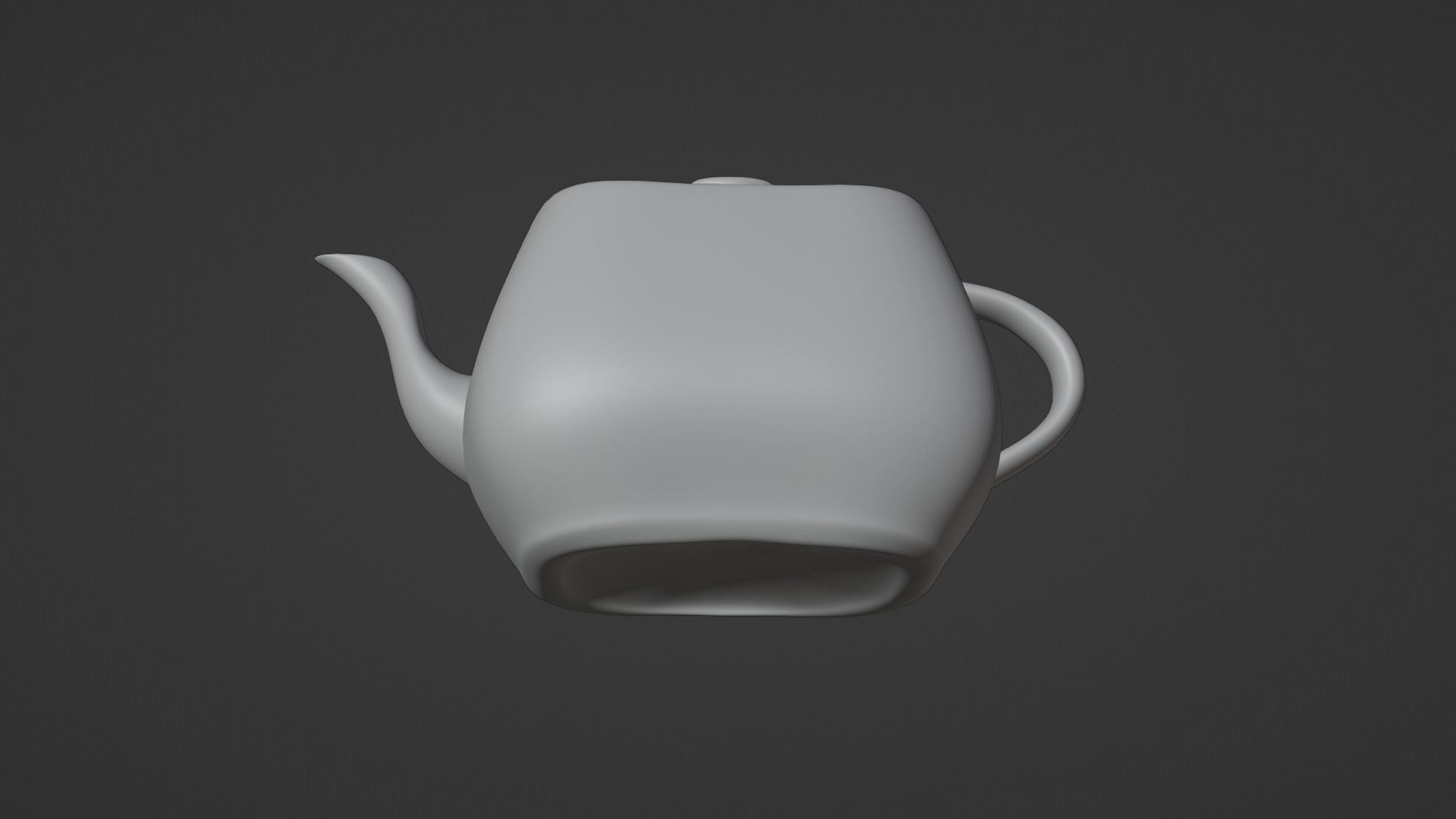White Porcelain Teapot Free 3D model_11